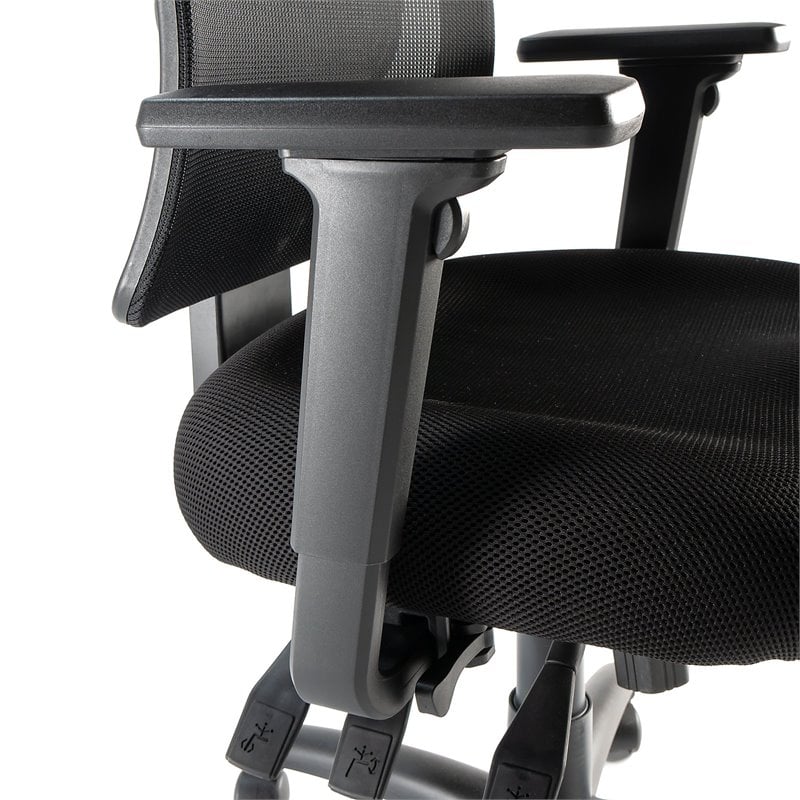 Pemberly Row High Back Contemporary Fabric Executive Office Chair in Black