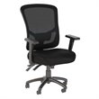 Pemberly Row High Back Contemporary Fabric Executive Office Chair in Black