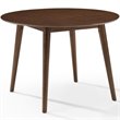 Pemberly Row Contemporary Wood Round Dining Table in Mahogany