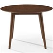 Pemberly Row Contemporary Wood Round Dining Table in Mahogany