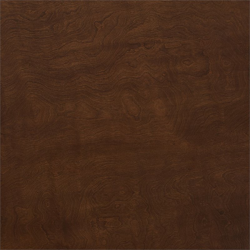 Pemberly Row Contemporary Wood Round Dining Table in Mahogany