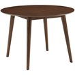 Pemberly Row Contemporary Wood Round Dining Table in Mahogany