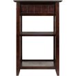 Pemberly Row 2 Shelf Transitional Solid Wood Printer Stand in Coffee
