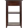 Pemberly Row 2 Shelf Transitional Solid Wood Printer Stand in Coffee