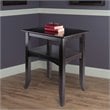 Pemberly Row Flared Leg Transitional Solid Wood End Table in Coffee