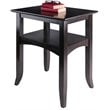 Pemberly Row Flared Leg Transitional Solid Wood End Table in Coffee