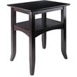 Pemberly Row Flared Leg Transitional Solid Wood End Table in Coffee
