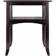 Pemberly Row Flared Leg Transitional Solid Wood End Table in Coffee