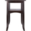 Pemberly Row Flared Leg Transitional Solid Wood End Table in Coffee