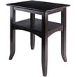 Pemberly Row Flared Leg Transitional Solid Wood End Table in Coffee