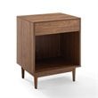 Pemberly Row 1 Particle Board Wood Drawer End Table in Walnut