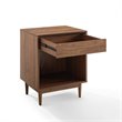 Pemberly Row 1 Particle Board Wood Drawer End Table in Walnut
