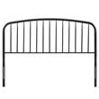 Pemberly Row Modern Farmhouse Twin Metal Spindle Headboard in Black