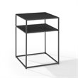 Pemberly Row Modern / Contemporary Metal End Table in Matte Black
