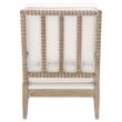 Pemberly Row Contemporary Rouleau Fabric Club Chair in White