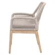 Pemberly Row Modern Loom Fabric Arm Chair - Taupe Gray (Set of 2)
