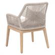 Pemberly Row Modern Loom Fabric Arm Chair - Taupe Gray (Set of 2)