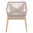 Pemberly Row Modern Loom Fabric Arm Chair - Taupe Gray (Set of 2)