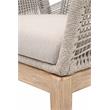 Pemberly Row Modern Loom Fabric Arm Chair - Taupe Gray (Set of 2)