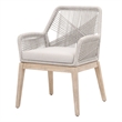 Pemberly Row Modern Loom Fabric Arm Chair - Taupe Gray (Set of 2)