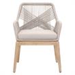 Pemberly Row Modern Loom Fabric Arm Chair - Taupe Gray (Set of 2)