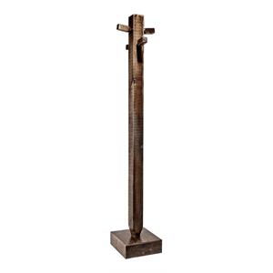 Pemberly Row Modern Transitional Wood Adult Coat Tree in Brown