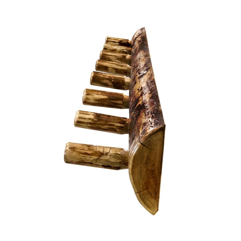 Pemberly Row Contemporary Transitional Wood Coat Rack in Brown