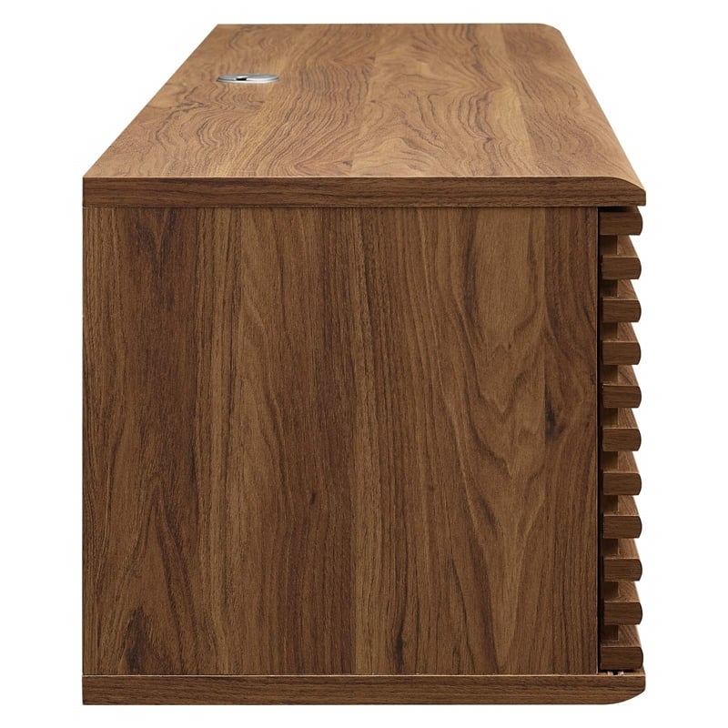 Pemberly Row Wood Wall-Mount Media Console TV Stand for TVs up to 65