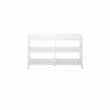 Pemberly Row 2-tier Low Traditional Wooden Bookcase in White