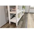 Pemberly Row 2-tier Low Traditional Wooden Bookcase in White