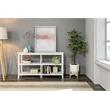 Pemberly Row 2-tier Low Traditional Wooden Bookcase in White