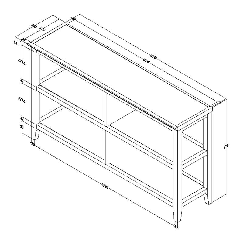 Pemberly Row 2-tier Low Traditional Wooden Bookcase in White