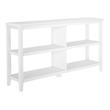 Pemberly Row 2-tier Low Traditional Wooden Bookcase in White