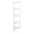 Pemberly Row 4-tier Corner Traditional Wooden Bookcase in White