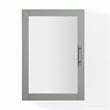 Pemberly Row Modern MDF Wood Mirrored Wall Cabinet in Gray/Clear