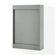 Pemberly Row Modern MDF Wood Mirrored Wall Cabinet in Gray/Clear