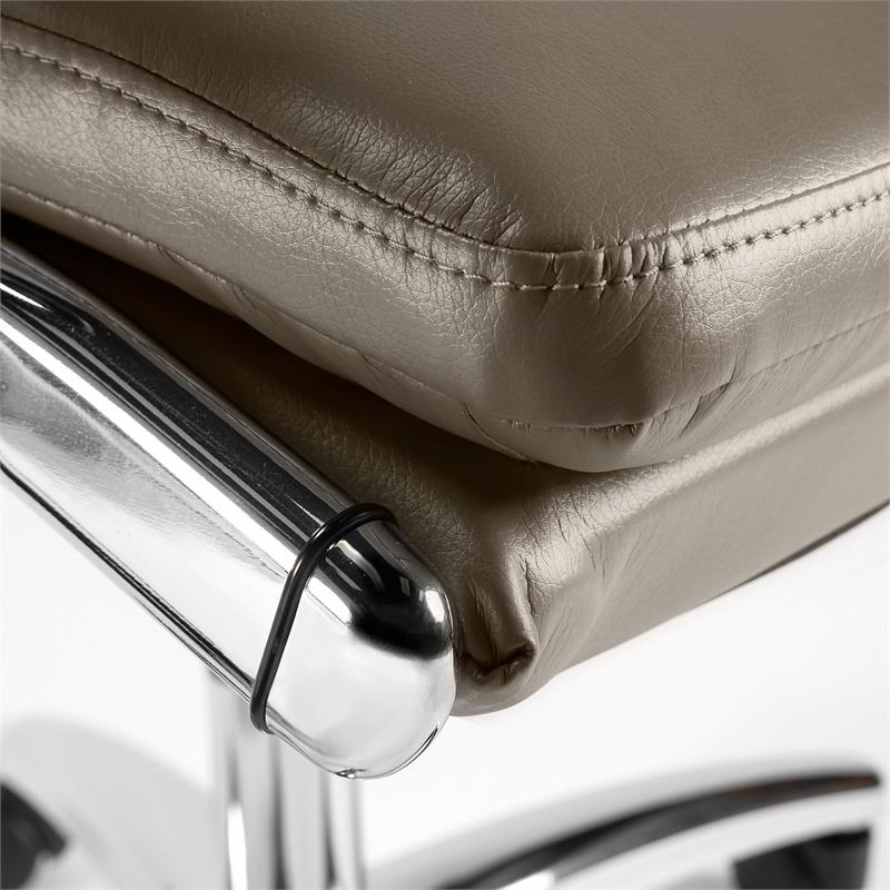 Pemberly Row High Back Faux Leather Executive Office Chair in Washed Gray
