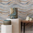 Pemberly Row Medium Coastal Glass Terrene Vase in Multi-Color