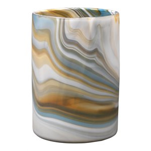 Pemberly Row Medium Coastal Glass Terrene Vase in Multi-Color