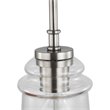 Pemberly Row Modern 1-Light Glass Mini-Pendant in Antique Nickel