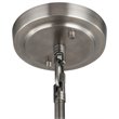 Pemberly Row Modern 1-Light Glass Mini-Pendant in Antique Nickel