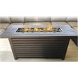 Pemberly Row Steel Propane/Natural Gas Fire Pit Table in Black