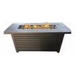 Pemberly Row Steel Propane/Natural Gas Fire Pit Table in Black