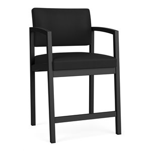 Pemberly Row Modern Polyurethane Hip Chair in Black/Castillo Black