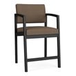 Pemberly Row Modern Polyurethane Hip Chair in Black/Castillo Quarry