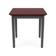 Pemberly Row Metal Modern End Table in Charcoal/Chelsea Mahogany