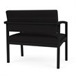 Pemberly Row Fabric Bariatric Chair in Black/Open House Black