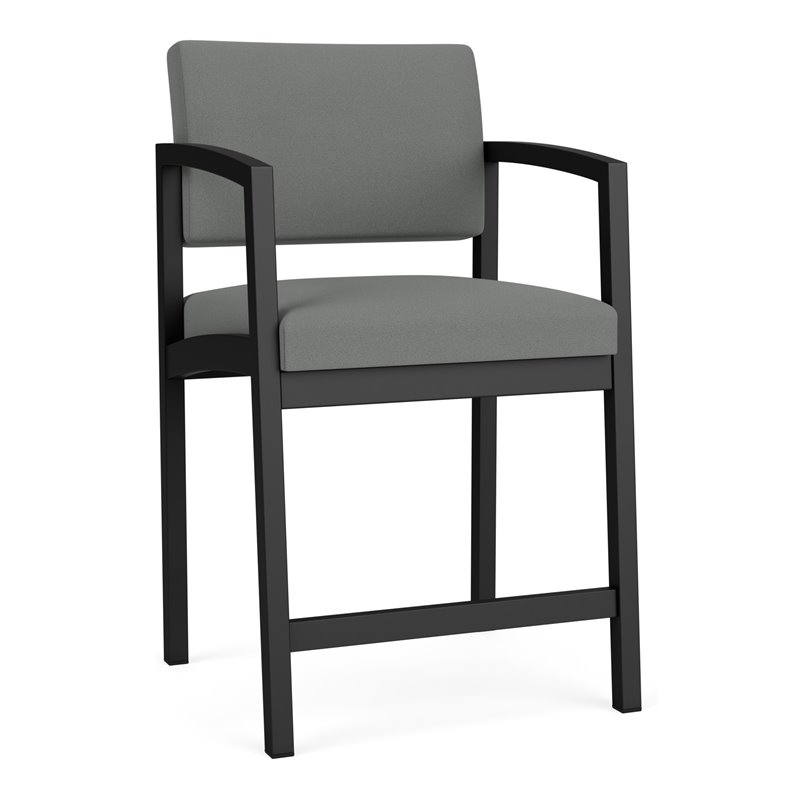 Pemberly Row Modern Fabric Hip Chair in Black/Open House Asteroid