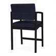 Pemberly Row Modern Fabric Hip Chair in Black/Open House Navy