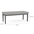 Pemberly Row Fabric 2-Seat Bench in Charcoal/Open House Navy